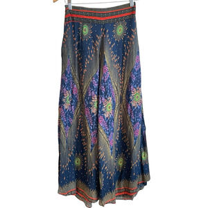 Aravay Boho Wide Leg Pants Size Medium Celestial‎ Hippie Festival Flare Peasant